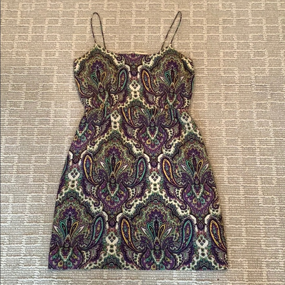 J. Crew Paisley Print Slip Dress